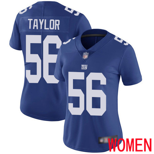 Women New York Giants 56 Lawrence Taylor Royal Blue Team Color Vapor Untouchable Limited Player Football NFL Jersey